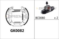 BREMBO K85032 - Lado de montaje: Eje trasero<br>Diámetro interior de tambor de freno [mm]: 230<br>Ancho [mm]: 40<br>Pastilla de freno: con forros<br>