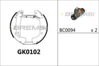 BREMBO K23033 - Código de motor: RHX (DW10BTED)<br>Lado de montaje: Eje trasero<br>Tipo de montaje: premontado<br>Reajuste: con reajuste automático<br>Artículo complementario/Información complementaria: con accesorios<br>Pastilla de freno: con forros<br>Artículo complementario/Información complementaria: con cilindro de freno de rueda<br>Diámetro interior de tambor de freno [mm]: 255<br>Ancho [mm]: 60<br>Diámetro del pistón [mm]: 19,05<br>