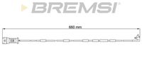 BREMSI WI0518 - Contacto de aviso, desgaste de los frenos