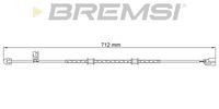 BREMSI WI0961 - Contacto de aviso, desgaste de los frenos