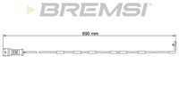 BREMSI WI0524 - Contacto de aviso, desgaste de los frenos