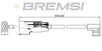 BREMSI WI0962 - Contacto de aviso, desgaste de los frenos