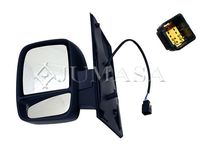 JUMASA 54681054 - Lado de montaje: derecha<br>Tipo de servicio: eléctrico<br>Número de conexiones: 9<br>Retrovisor exterior/interiror: calefactable<br>Retrovisor exterior/interiror: con sensor de temperatura<br>Retrovisor exterior/interiror: abatible eléctricamente<br>Retrovisor exterior/interiror: convexo<br>