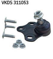 SKF VKDS311053 - Lado de montaje: debajo<br>Lado de montaje: Eje delantero, izquierda<br>Referencia artículo par: VKDS 311053<br>Medida de rosca: M12x1,5<br>Medida cónica [mm]: 21,3<br>Artículo complementario/Información complementaria: con grasa sintética<br>