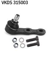 SKF VKDS315003 - N.º de chasis (VIN) hasta: V3023597<br>N.º de chasis (VIN) hasta: V4166925<br>N.º de chasis (VIN) hasta: V6066279<br>Lado de montaje: debajo<br>Lado de montaje: Eje delantero, izquierda<br>Lado de montaje: Eje delantero, derecha<br>Tipo de montaje: atornillado<br>Tipo de dirección: para brazo oscilante transversal<br>Cantidad de agujeros de fijación: 2<br>Referencia artículo par: NST0076<br>