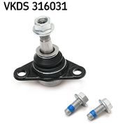 SKF VKDS316031 - N.º de chasis (VIN) hasta: 645617<br>Tamaño de llanta [pulgada]: 15<br>Lado de montaje: debajo<br>Lado de montaje: eje delantero, ambos lados<br>Número de piezas necesarias: 2<br>País producción vehículo: Bélgica<br>Referencia artículo par: VKDS 316029<br>Diámetro exterior [mm]: 38,2<br>Artículo complementario/Información complementaria: con grasa sintética<br>Rosca 1: M12 x 1,75<br>