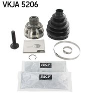 SKF VKJA5206 - Código de motor: CHVA<br>Clase de caja de cambios: Caja de doble embrague 7 vel.<br>Lado de montaje: Eje delantero<br>Lado de montaje: lado de rueda<br>Medida de rosca: M16x1,5<br>Dentado exterior, lado de rueda: 42<br>Dentado interno, lado de rueda: 28<br>Diámetro de junta tórica [mm]: 76,5<br>Diámetro exterior [mm]: 93<br>Tipo de articulación: Junta homocinética a bolas<br>mecanizado: Con escotadura en pieza interior (interna)<br>