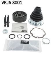 SKF VKJA8001 - Código de motor: CUUF<br>Código de motor: DFSF<br>Clase de caja de cambios: Caja de cambios manual, 5 marchas<br>Lado de montaje: Eje delantero<br>Lado de montaje: lado de rueda<br>Distancia entre ejes: para distancia entre ejes acortada<br>Medida de rosca: M16X1,5<br>Dentado exterior, lado de rueda: 36<br>Dentado interno, lado de rueda: 33<br>Diámetro de junta tórica [mm]: 59,5<br>Diámetro exterior [mm]: 93,5<br>Tipo de articulación: Junta homocinética a bolas<br>mecanizado: Con escotadura en pieza interior (interna)<br>