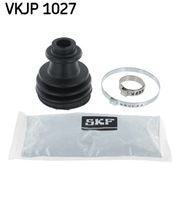 SKF VKJP1027 - Lado de montaje: lado de rueda<br>Lado de montaje: Eje delantero<br>diam. int. 1 de [mm]: 21<br>diám. int. 1 hasta [mm]: 28<br>diám. int. 2 hasta [mm]: 83<br>Altura [mm]: 105<br>Material: Caucho<br>Tipo de articulación: Junta universal<br>Diám. int. 1 [mm]: 21<br>Diám. int. 2[mm]: 71<br>