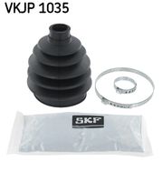 SKF VKJP1035 - Lado de montaje: lado de rueda<br>Lado de montaje: Eje delantero<br>diam. int. 1 de [mm]: 23<br>diám. int. 1 hasta [mm]: 30<br>diám. int. 2 de [mm]: 77<br>diám. int. 2 hasta [mm]: 89<br>Altura [mm]: 105<br>Material: Caucho<br>Tipo de articulación: Junta universal<br>Diám. int. 1 [mm]: 23<br>Diám. int. 2[mm]: 77<br>