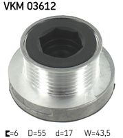 SKF VKM03612 - para n° fabricante: F-550213<br>para n° fabricante: F-550213.02<br>para n° fabricante: F-550213.08<br>para n° fabricante: F-550213.09<br>para n° fabricante: F-550213.11<br>Ancho [mm]: 40,6<br>Número de nervaduras: 6<br>Diámetro interior [mm]: 17<br>Diámetro exterior [mm]: 58,2<br>Artículo complementario / información complementaria 2: se requiere herramiente especial para montaje<br>