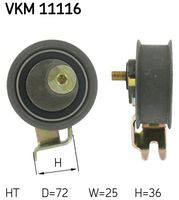 SKF VKM11116 - Polea tensora, correa dentada