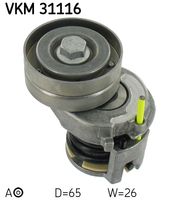 SKF VKM31116 - N.º de chasis (VIN) desde: 1K-9-400 001<br>Lado de montaje: arriba<br>Unidades accionadas: Alternador<br>Diámetro [mm]: 76,3<br>Ancho [mm]: 25,7<br>Accionamiento rodillo tensor: automático<br>