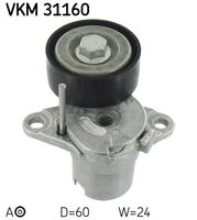 SKF VKM31160 - Unidades accionadas: Alternador<br>Equipamiento de vehículo: para vehículos con climatizador<br>Diámetro exterior [mm]: 60<br>Ancho [mm]: 24<br>