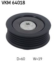 SKF VKM64018 - Ancho [mm]: 25,50<br>Número de nervaduras: 5<br>Diámetro exterior [mm]: 66,40<br>