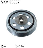 SKF VKM93337 - Equipamiento de vehículo: para vehículos con climatizador<br>Diámetro [mm]: 146<br>Número de nervaduras: 11<br>