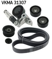 SKF VKMC38021 - Bomba de agua + kit de correa poli V