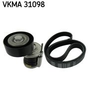 SKF VKMA31098 - Código de motor: BMN<br>Unidades accionadas: Alternador<br>Equipamiento de vehículo: para vehículos con climatizador<br>Longitud [mm]: 1050<br>Ancho [mm]: 21,36<br>Material de las correas: EPDM (Ethylen-Propylen-Dien-Caucho)<br>Número de nervaduras: 6<br>SVHC: No existen sustancias SVHC<br>