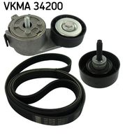 SKF VKMA34200 - Juego de correas trapeciales poli V