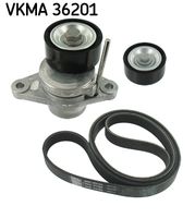 SKF VKMA36201 - Equipamiento de vehículo: para vehículos con climatizador<br>Equipamiento de vehículo: para vehículos con dirección asistida<br>Longitud [mm]: 1820<br>Peso [kg]: 1,250<br>Número de nervaduras: 6<br>