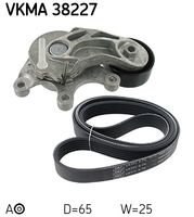 SKF VKMA38227 - Juego de correas trapeciales poli V