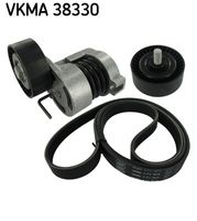 SKF VKMA38330 - Código de motor: N42B20A<br>Unidades accionadas: Alternador<br>Equipamiento de vehículo: para vehículos sin aire acondicionado<br>Longitud [mm]: 1637<br>Ancho [mm]: 21,36<br>Material de las correas: EPDM (Ethylen-Propylen-Dien-Caucho)<br>Número de nervaduras: 6<br>SVHC: No existen sustancias SVHC<br>