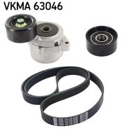 SKF VKMA63046 - año construcción hasta: 12/2008<br>nº de motor hasta: 8C200435<br>Unidades accionadas: Compresor<br>Equipamiento de vehículo: para vehículos con climatizador<br>Longitud [mm]: 2268<br>Ancho [mm]: 24,92<br>Material de las correas: EPDM (Ethylen-Propylen-Dien-Caucho)<br>Número de nervaduras: 7<br>SVHC: No existen sustancias SVHC<br>