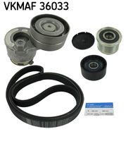 SKF VKMAF36033 - año construcción desde: 03/2002<br>Unidades accionadas: Alternador<br>Equipamiento de vehículo: para vehículos con toma de fuerza<br>Equipamiento de vehículo: para vehículos sin aire acondicionado<br>para long. correa [mm]: 1832<br>Longitud [mm]: 1832<br>Ancho [mm]: 21,36<br>Material de las correas: EPDM (Ethylen-Propylen-Dien-Caucho)<br>Número de nervaduras: 6<br>SVHC: No existen sustancias SVHC<br>