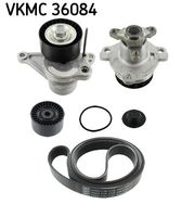 SKF VKMC36084 - Bomba de agua + kit de correa poli V