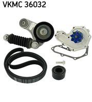 SKF VKMC36032 - Bomba de agua + kit de correa poli V