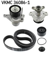 SKF VKMC360861 - Bomba de agua + kit de correa poli V