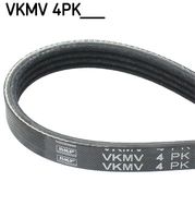 SKF VKMV4PK675 - nº de motor desde: 0714686<br>Unidades accionadas: Alternador<br>Equipamiento de vehículo: para vehículos sin aire acondicionado<br>Longitud [mm]: 668<br>Ancho [mm]: 14,24<br>Material de las correas: EPDM (Ethylen-Propylen-Dien-Caucho)<br>Color: negro<br>Número de nervaduras: 4<br>SVHC: No existen sustancias SVHC<br>