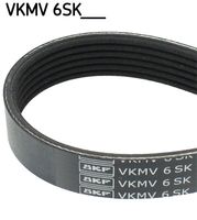 SKF VKMV6SK848 - Código de motor: EB2 M<br>Unidades accionadas: Alternador<br>Equipamiento de vehículo: para vehículos con climatizador<br>Longitud [mm]: 1070<br>Ancho [mm]: 21,36<br>Material de las correas: EPDM (Ethylen-Propylen-Dien-Caucho)<br>Color: negro<br>Número de nervaduras: 6<br>SVHC: No existen sustancias SVHC<br>