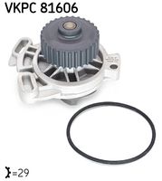 SKF VKPC81606 - N.º de chasis (VIN) hasta: 89-J-394 746<br>Modelo bomba agua: para accionamiento con correa trapecial<br>Material rotor de la bomba: Hierro fundido<br>Artículo complementario/Información complementaria: con juntas<br>Número de dientes: 26<br>