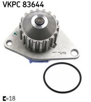 SKF VKPC83644 - nº de motor hasta: 3762433<br>Código de motor: TU1JP<br>Modelo bomba agua: para accionamiento con correa trapecial<br>Material rotor de la bomba: Plástico<br>Artículo complementario/Información complementaria: con juntas<br>Número de dientes: 20<br>