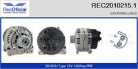 RECOFICIAL REC20102151 - Alternador