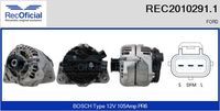 RECOFICIAL REC20102911 - Alternador