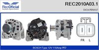 RECOFICIAL 2010A031 - Alternador