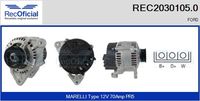 RECOFICIAL 20301050 - Alternador