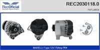 RECOFICIAL REC2030118.0 - Alternador