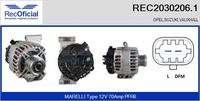 RECOFICIAL REC2030206.1 - Alternador