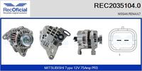 RECOFICIAL 20351040 - Alternador