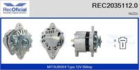 RECOFICIAL REC2035112.0 - Alternador