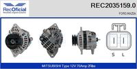 RECOFICIAL REC2035159.0 - Alternador