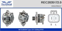 RECOFICIAL REC2035172.0 - Alternador