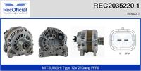 RECOFICIAL 20352201 - Alternador