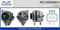 RECOFICIAL 20353000 - Alternador