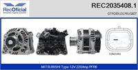 RECOFICIAL 20354081 - Alternador