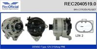 RECOFICIAL 20405190 - Alternador