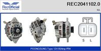 RECOFICIAL REC20411020 - Alternador